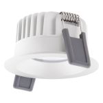 Ledvance LED-Spot Fix Aluminium Weiß 8W 680lm 36D - 930 Warmweiß | Ausschnitt 68mm - IP44 - Höchste Farbwiedergabe - Dimmbar