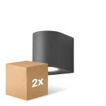 Doppelpack D'Lite Wandleuchte Vossem Aluminium Schwarz| IP54 - Geeignet für 1x GU10