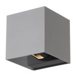 D'Lite Wandleuchte Nova Aluminium Grau Up & Down 4.9W 480lm - 830 Warmweiß | IP54 - Verstellbarer Abstrahlwinkel