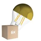 Mehrfachpackung 6x Osram Classic LED E27 Birne Fadenlampe Spiegel Gold 4W 400lm - 827 Extra Warmweiß | Ersatz Für 35W