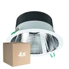 Mehrfachpackung 4x Philips LED Deckenstrahler Coreline DN142B Aluminium Weiß 19.2W 2300lm 60D - 840 Kaltweiß | Ausschnitt 200mm - IP20 - UGR