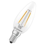 Ledvance Classic LED E14 Bougie Filament Claire 1.8W 250lm - 827 Blanc Très Chaud | Remplacement 25W