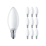 Lot 10x Philips Corepro LED Bougie E14 Dépolie 2.2W 250lm 827  | Remplacement 25W