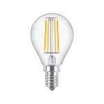 Philips Corepro LED Lustre E14 Boule Filament Claire 4.3W 470lm - 827 Blanc Très Chaud | Équivalent 40W