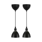 Nordlux Ray 2-Kit Suspension Luminaire Métal Noir | Convient pour 2x E14