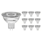Lot 10x Spot LED GU5.3 MR16 4.4W 345lm 60D - 827 | Dimmable - Remplacement 35W